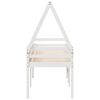 vidaXL Cama alta com telhado 90x200 cm pinho maciço branco