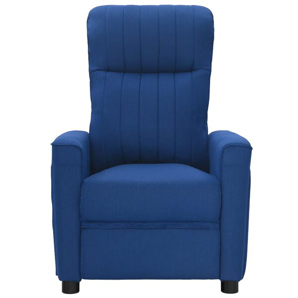 vidaXL Poltrona de massagens elétrica tecido azul