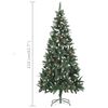 vidaXL &Aacute;rvore Natal artificial pr&eacute;-iluminada c/ bolas 210 cm