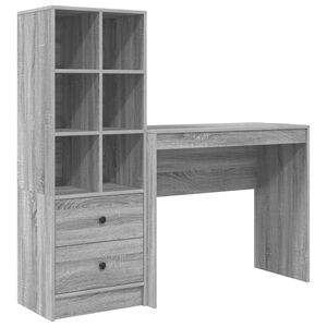 vidaXL Mesa Cinza Sonoma 135,5 x 40 x 127 cm 2 unid.