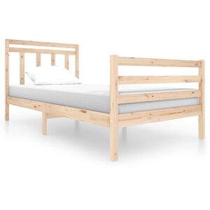 vidaXL Estrutura de cama 100x200 cm madeira maci&ccedil;a