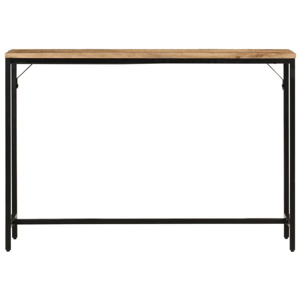 vidaXL Mesa consola 110x30x75 cm madeira mangueira &aacute;spera maci&ccedil;a/ferro