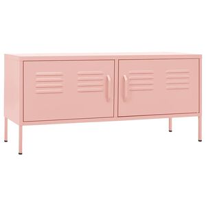 vidaXL M&oacute;vel de TV a&ccedil;o 105x35x50 cm rosa