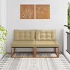 vidaXL 2 Pe&ccedil;a Sof&aacute; M&eacute;dio Externo Madeira S&oacute;lida de Ac&aacute;cia Natural