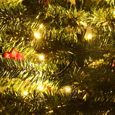 vidaXL Árvores Natal artificiais 2pcs c/ coroa de Natal/grinalda/LEDs