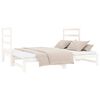 vidaXL Estrutura sof&aacute;-cama de puxar 2x(90x190) cm pinho maci&ccedil;o branco