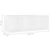 vidaXL M&oacute;veis de TV 2 pcs 107x35x37 cm contraplacado branco