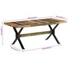 vidaXL Mesa de jantar 180x90x73 cm madeira recuperada maciça