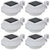 Conjunto L&acirc;mpada Solar 6 Pe&ccedil;as de Exterior para a Cerca Calha