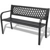 vidaXL Banco de jardim 118 cm a&ccedil;o preto