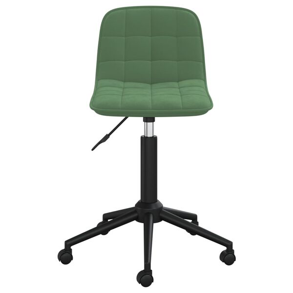 vidaXL Cadeiras de jantar girat&oacute;rias 4 pcs veludo verde-escuro