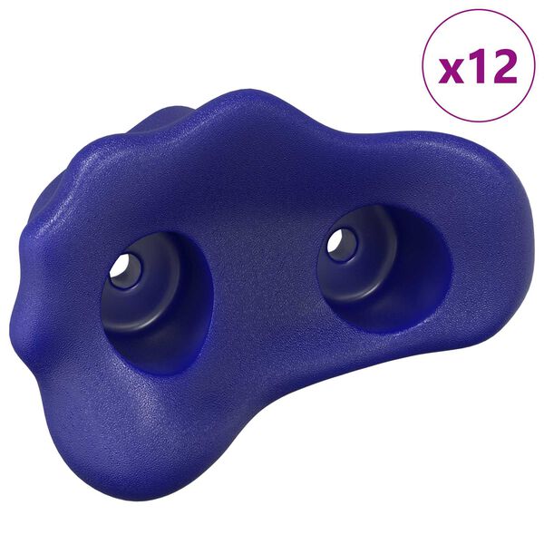 vidaXL Agarras de Escalada 12 pcs Azul 100 x 67 x 43 mm PP