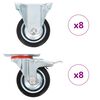 vidaXL 16 pcs Rodas 75 mm
