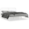 vidaXL Estrutura de cama com cabeceira 193x203 cm metal branco
