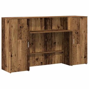 vidaXL Balc&atilde;o de recep&ccedil;&atilde;o 180x50x103,5 cm madeira madeira velha