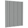 vidaXL Painel de telhado 12 pcs 60x45 cm aço galvanizado cinzento