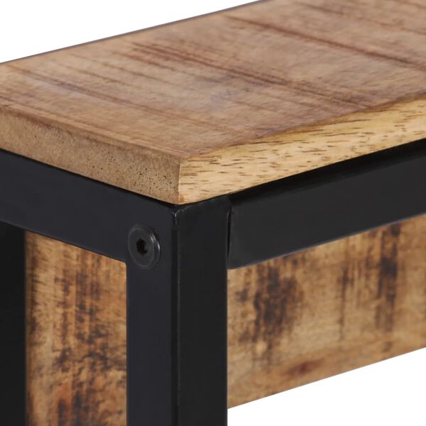 vidaXL Bengaleiro 87x10x27 cm madeira mangueira maci&ccedil;a &aacute;spera