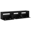 vidaXL Gabinete para TV 2 pcs Carvalho Preto 180 x 35 x 40 cm