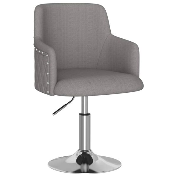 vidaXL Cadeira de jantar tecido cinzento-escuro