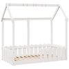 vidaXL Cama infantil formato casa 70x140 cm pinho maciço branco