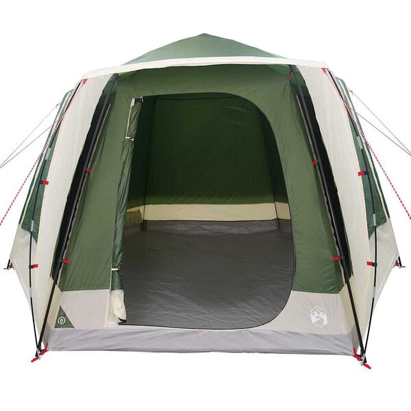 vidaXL Barraca de Camping Cabana Verde 420 x 420 x 227 cm Poli&eacute;ster