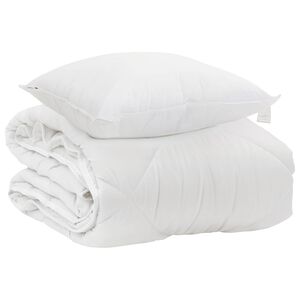 vidaXL Edredom para Todas as Esta&ccedil;&otilde;es 2 pcs Branco Microfibra