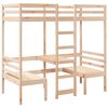 vidaXL Cama alta c/ secret&aacute;ria/cadeiras 80x200 cm pinho maci&ccedil;o