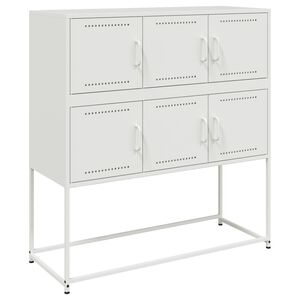vidaXL Aparador 100,5x39x107 cm a&ccedil;o branco