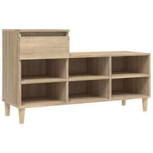 vidaXL Sapateira 102x36x60 cm derivados de madeira carvalho sonoma