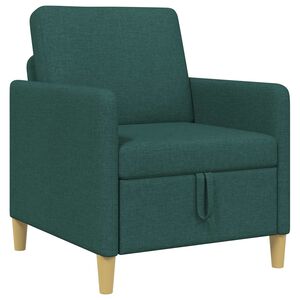 vidaXL Sofa com Armazenamento Verde-Escuro 72 x 78 x 87 cm Poli&eacute;ster