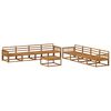 vidaXL Conjunto de Sof&aacute;s para Exterior 9 pcs Natural
