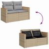 vidaXL Conjunto de Sof&aacute; de Jardim 12 pcs Bege Rattan de Polipropileno