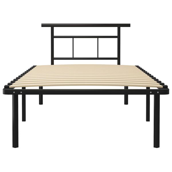 vidaXL Estrutura de cama 100x200 cm metal preto