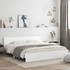 vidaXL Estrutura de cama com cabeceira 180x200 cm branco