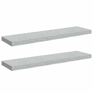vidaXL Prateleiras de parede 2 pcs 90x23,5x3,8cm MDF cinzento-cimento