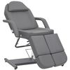 vidaXL Cadeira de esteticista couro artificial 180x62x78 cm cinzento