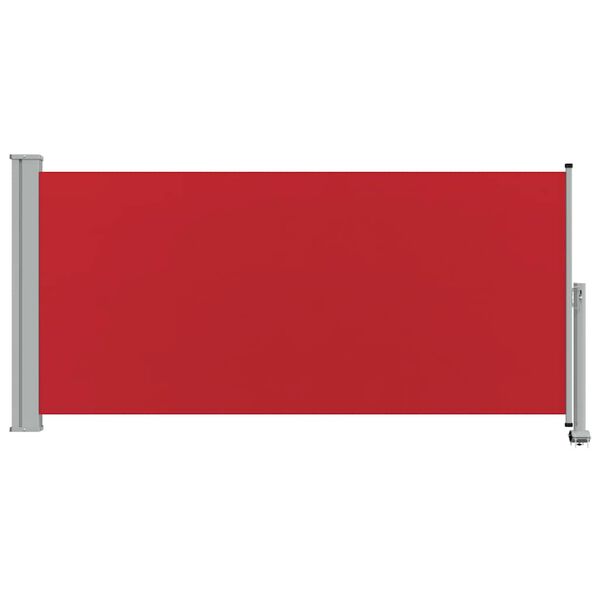 vidaXL Toldo lateral retr&aacute;til para p&aacute;tio 120x300 cm vermelho