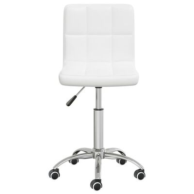 vidaXL Cadeira de escritório giratória couro artificial branco