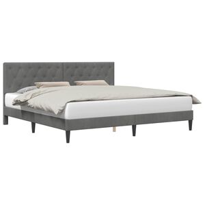 vidaXL Estrutura da Cama Cinzento-Escuro 180 x 200 cm Veludo