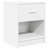 vidaXL Mesa de cabeceira com gaveta 40x34x50 cm branco
