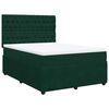 vidaXL Cama com molas/colch&atilde;o 140x190 cm veludo verde-escuro