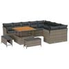 vidaXL Conjunto de Sof&aacute; de Jardim com almofada 12 pcs Cinzeto