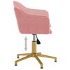 vidaXL Cadeira de jantar girat&oacute;ria veludo rosa