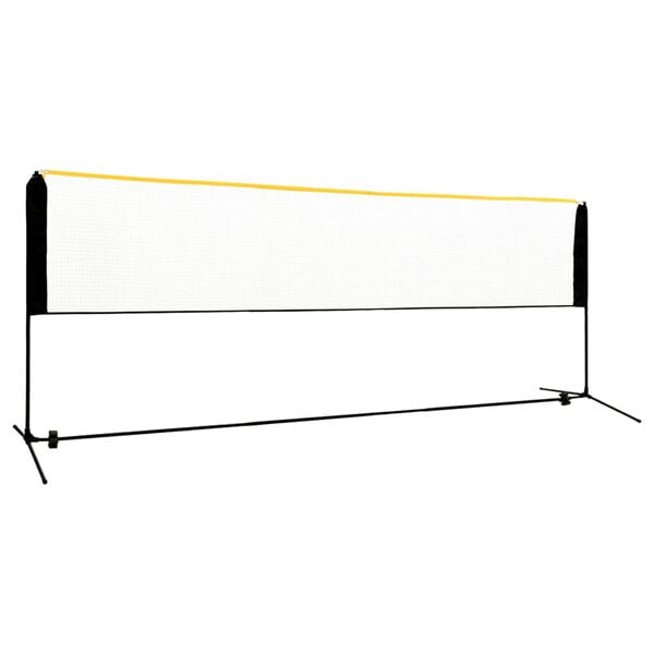 vidaXL Rede de badm&iacute;nton ajust&aacute;vel 400x103x94-158 cm metal