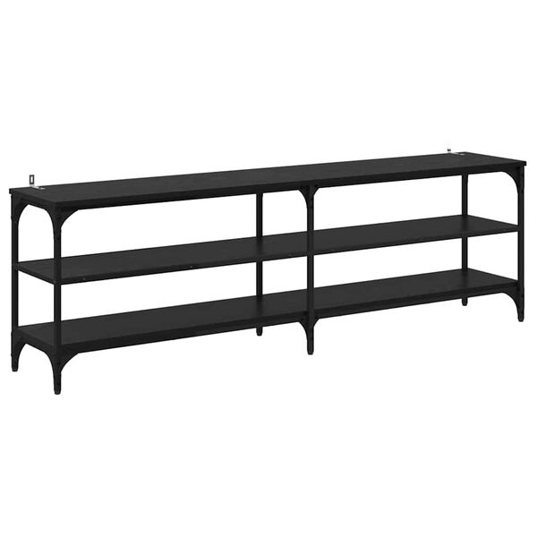 vidaXL Gabinete para TV Carvalho Preto 160 x 30 x 50 cm