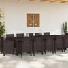 vidaXL Conjunto de Jantar para Jardim 13 unid. Marrom e Antracite