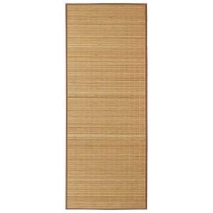 Tapete retangular bambu 150 x 200 cm castanho