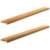 vidaXL Soleiras da janela 2 pcs 160x15x2 cm carvalho castanho-claro