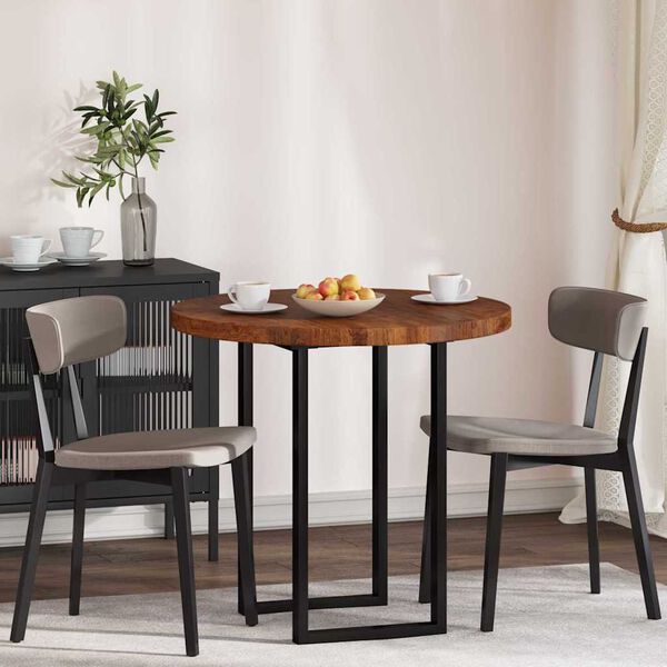 vidaXL Tampo de Mesa Castanho escuro Ø 80 x 4 cm