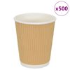 vidaXL Copos de caf&eacute; de papel 500 pcs 8oz 200ml castanho